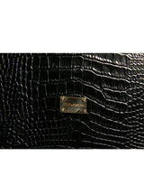 Elegant Black Leather Logo Plaque Holder Catalogue Case