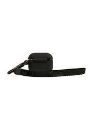Black Silicone Rubber Logo Embossed Airpods Case