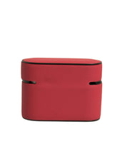 Red PVC Embossed Logo Plaque Holder Airpods Case