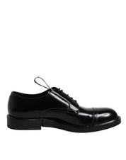 Black Patent Leather Derby Lace Up Formal Dress Shoes