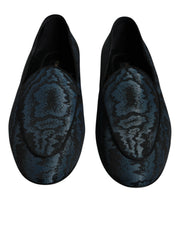 Blue Black Flats Men Loafers Dress Shoes
