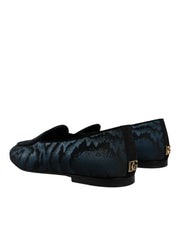 Blue Black Flats Men Loafers Dress Shoes