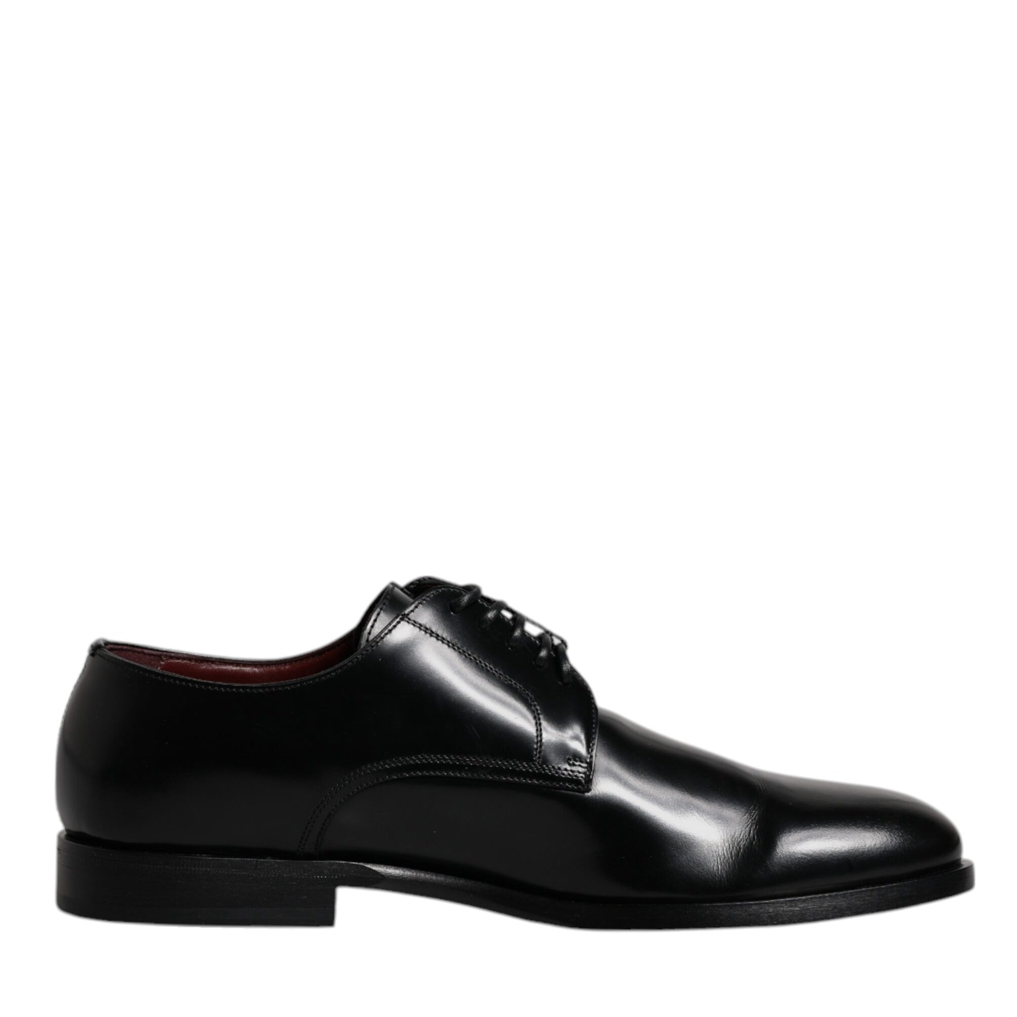 Dolce & Gabbana Black Calfskin Leather Derby Lace Up Formal Dress Shoes Dolce & Gabbana