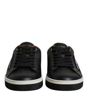 Dolce & Gabbana Black Leather Low Top Men Sneakers Shoes Dolce & Gabbana