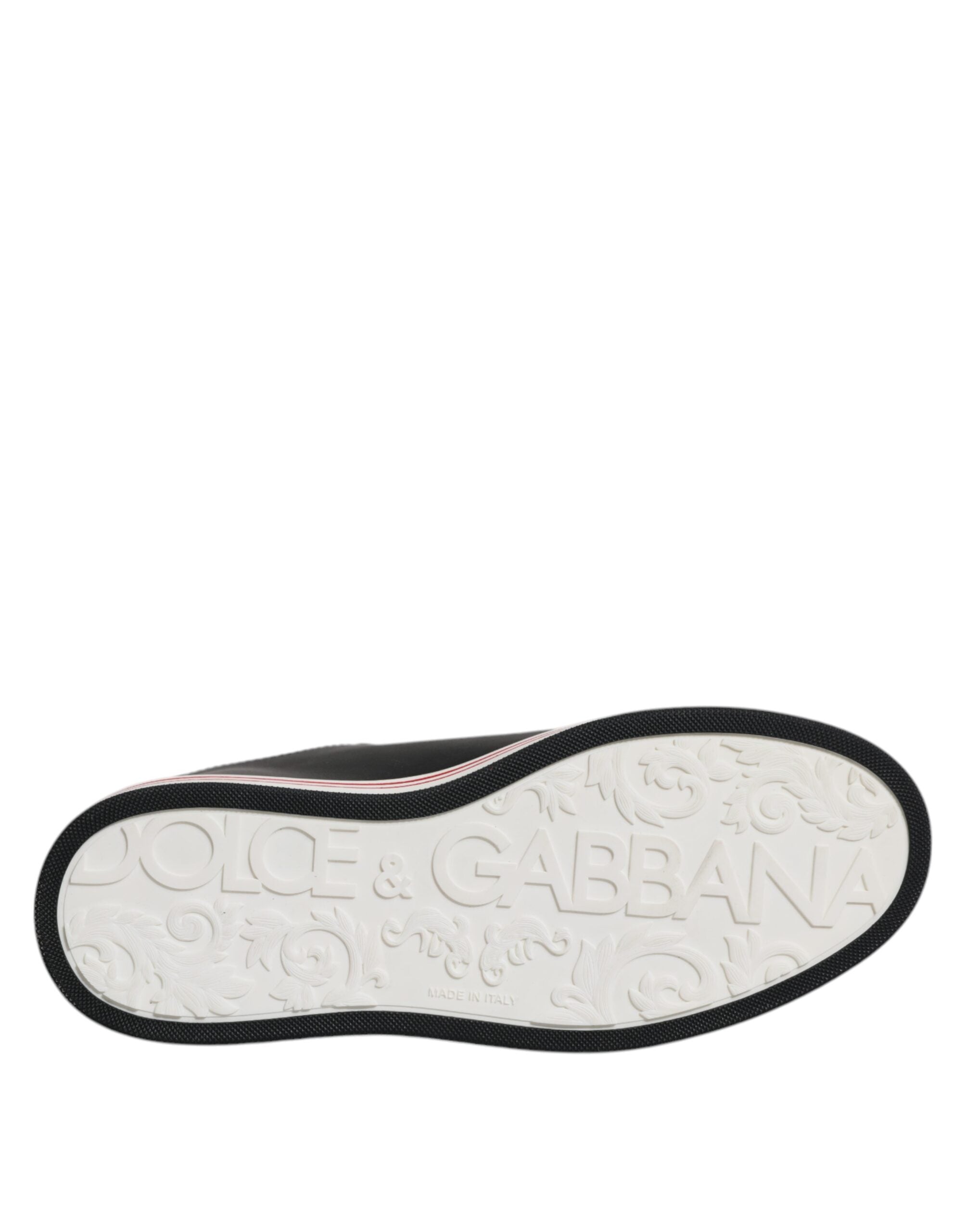 Dolce & Gabbana Black Leather Low Top Men Sneakers Shoes Dolce & Gabbana