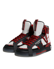 Dolce & Gabbana Multicolor Leather High Top Sneakers Shoes Dolce & Gabbana