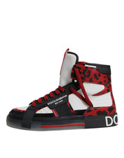 Dolce & Gabbana Multicolor Leather High Top Sneakers Shoes Dolce & Gabbana