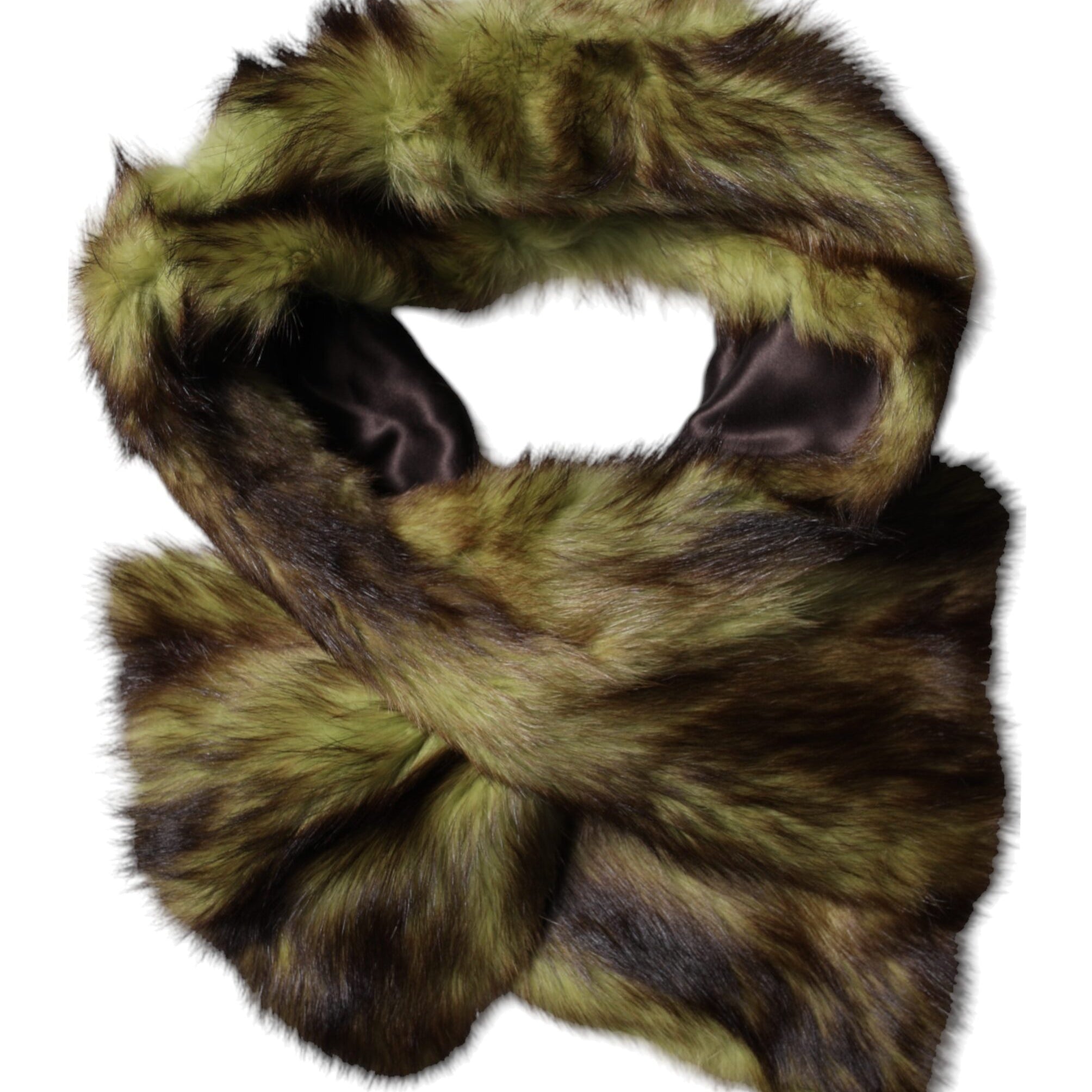 Dolce & Gabbana Multicolor Fur Shawl Neck Wrap Cover Collar Scarf Dolce & Gabbana