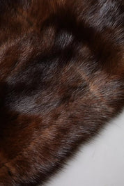 Black Brown Stripe Fur Shawl Wrap Scarf