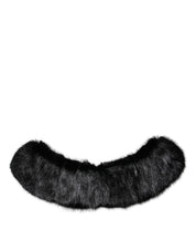Black Fur Shawl Neck Wrap Cover Collar Scarf