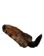 Dolce & Gabbana Brown Red Fox Fur Neck Warmer Winter Scarf Dolce & Gabbana