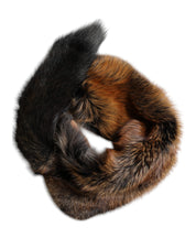 Dolce & Gabbana Brown Red Fox Fur Neck Warmer Winter Scarf Dolce & Gabbana