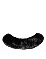 Black Fur Shawl Neck Wrap Cover Collar Scarf