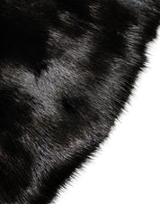 Black Fur Shawl Neck Wrap Cover Collar Scarf