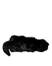 Dolce & Gabbana Black Fox Fur Neck Wrap Warmer Winter Scarf Dolce & Gabbana