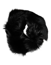Dolce & Gabbana Black Fox Fur Neck Wrap Warmer Winter Scarf Dolce & Gabbana