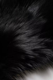 Dolce & Gabbana Black Fox Fur Neck Wrap Warmer Winter Scarf Dolce & Gabbana
