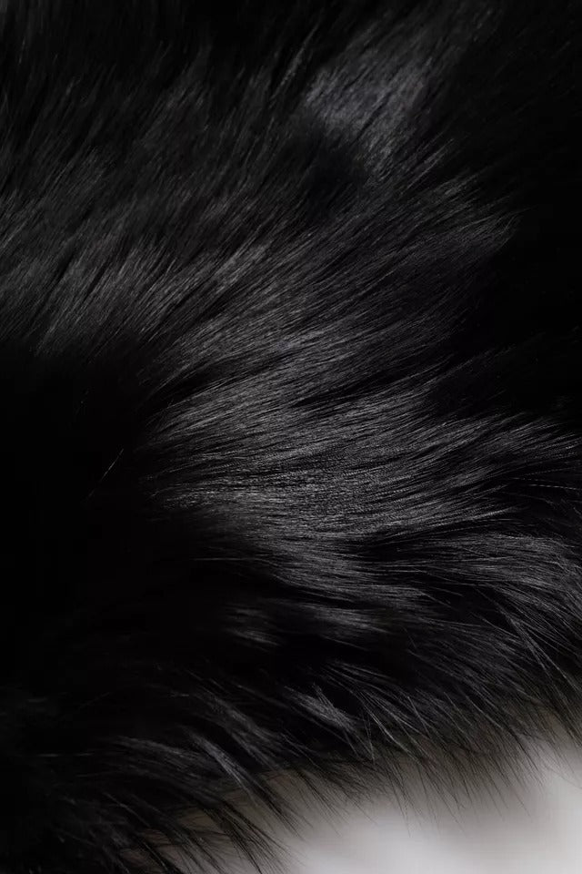 Dolce & Gabbana Black Fox Fur Neck Wrap Warmer Winter Scarf Dolce & Gabbana