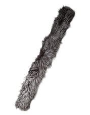 Gray Fox Fur Neck Wrap Warmer Winter Scarf