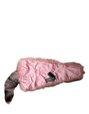 Pink Frost Fox Fur Neck Warmer Winter Scarf
