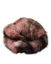 Pink Frost Fox Fur Neck Warmer Winter Scarf