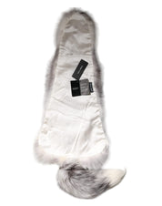 White Fox Fur Neck Wrap Warmer Winter Scarf