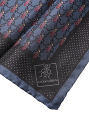 Dark Blue Beetle Square Handkerchief Scarf