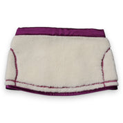 White Purple Cashmere Fleece Neck Warmer Scarf