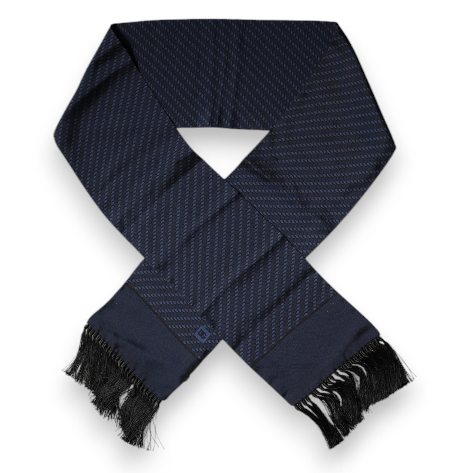 Dark Blue Fantasy Fringes Neck Wrap Scarf