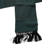 Dark Green Fantasy Fringes Neck Wrap Scarf