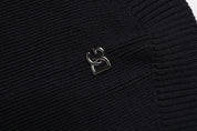 Black Wool Whole Head Wrap Balaclava Hat