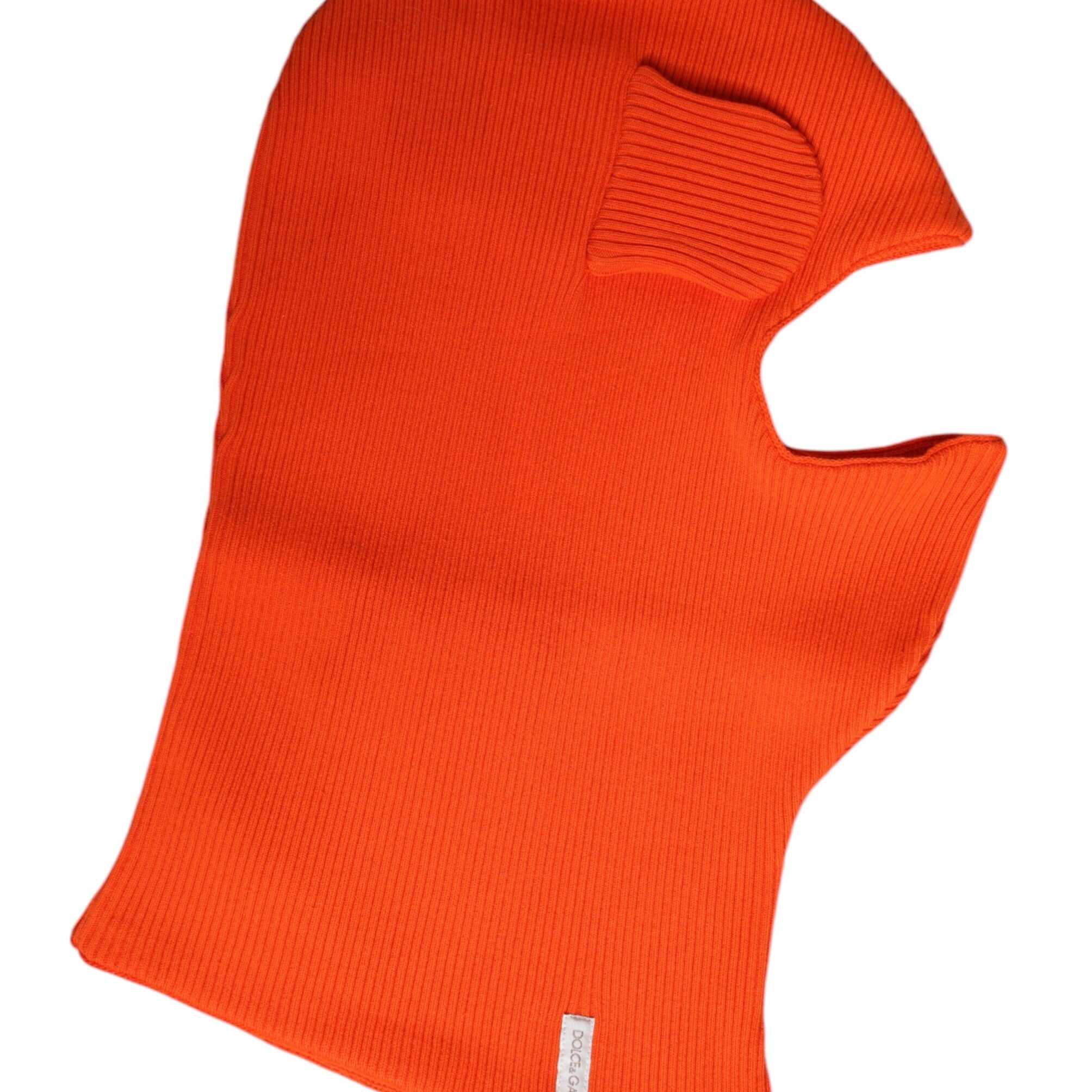 Dolce & Gabbana Orange Cotton Whole Head Wrap Balaclava Hat Dolce & Gabbana
