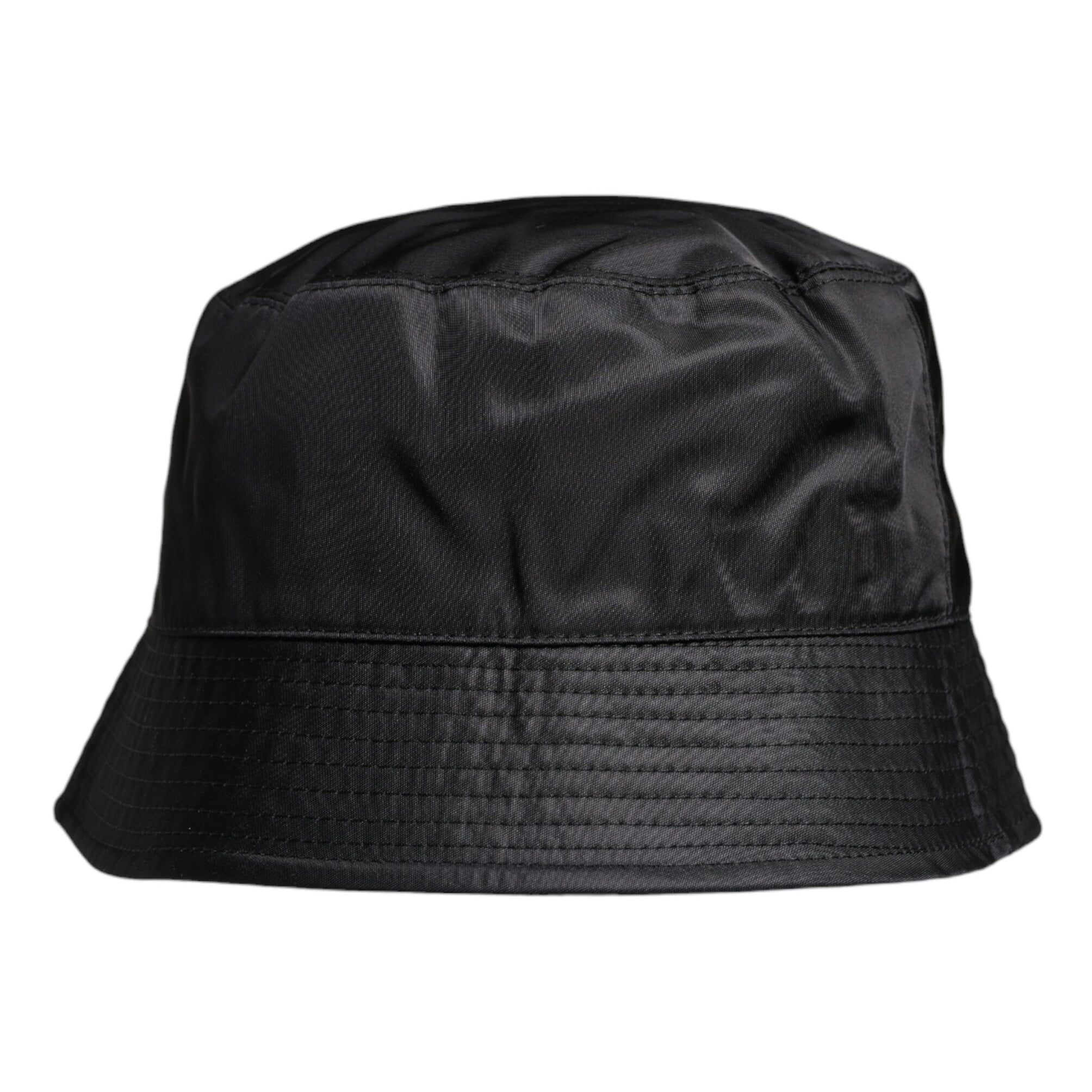 Dolce & Gabbana Black Cotton Wide Brim Bucket Hat Dolce & Gabbana