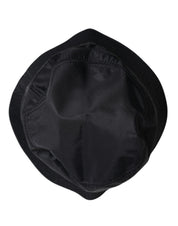 Dolce & Gabbana Black Cotton Wide Brim Bucket Hat