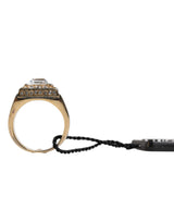 Gold Tone Sterling Silver 925 Crystals Ring