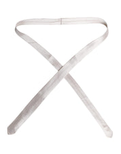 White Solid Silk Adjustable Necktie Tie
