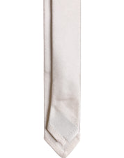 White Solid Silk Adjustable Necktie Tie