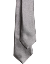Metallic Silver Silk Adjustable Necktie Tie