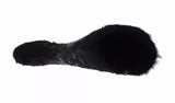 Black Xiangao Lamb Fur Leather Boots Shoes