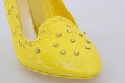Yellow Crystal Heels CINDERELLA Shoes