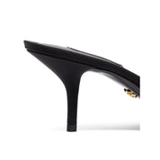 Black Cotton Mules