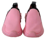 Dolce & Gabbana Pink Low Top Sorrento Sneakers Slip On Casual Shoes Dolce & Gabbana