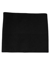 Dolce & Gabbana Black Cashmere Knitted Square Handkerchief Scarf