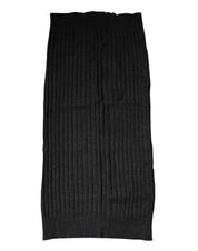 Black Cashmere Knitted Neck Warmer Foulard Scarf