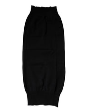 Dolce & Gabbana Black Cashmere Knitted Neck Warmer Foulard Scarf Dolce & Gabbana