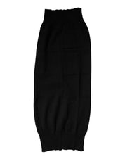 Dolce & Gabbana Black Cashmere Knitted Neck Warmer Foulard Scarf
