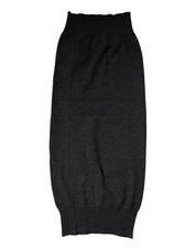 Dolce & Gabbana Black Cashmere Knitted Neck Warmer Foulard Scarf Dolce & Gabbana