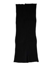 Dolce & Gabbana Black Cashmere Knitted Neck Warmer Foulard Scarf