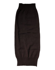 Dolce & Gabbana Brown Cashmere Knitted Neck Warmer Foulard Scarf