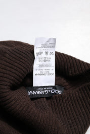 Dolce & Gabbana Brown Cashmere Knitted Neck Warmer Foulard Scarf Dolce & Gabbana